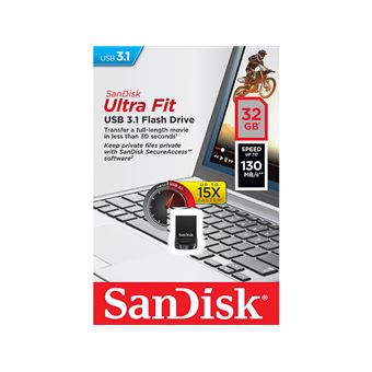 SanDisk Cruzer Ultra Fit™ Clé USB 32 GB noir SDCZ430-032G-G46 USB 3.2 (2è gén.) (USB 3.1) - 1