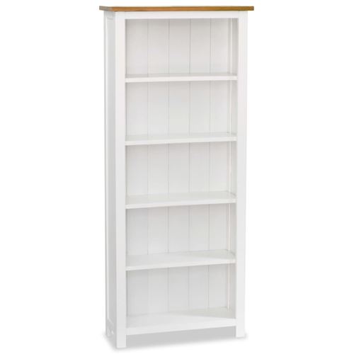 vidaXL Boekenkast met 5 schappen 60x22,5x140 cm massief eikenhout