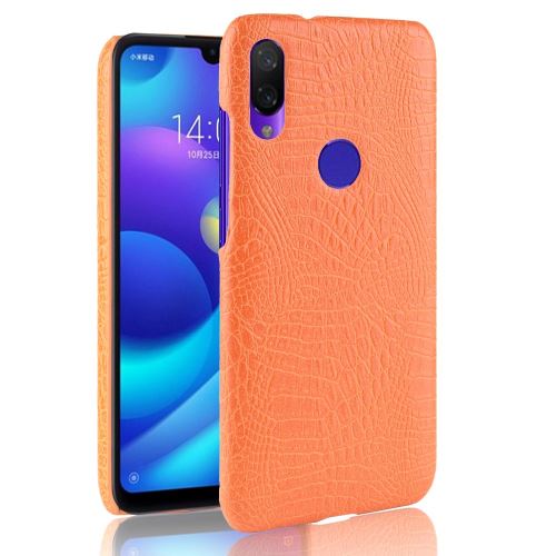 Etui en PU crocodile dur orange pour votre Xiaomi Redmi Note 7