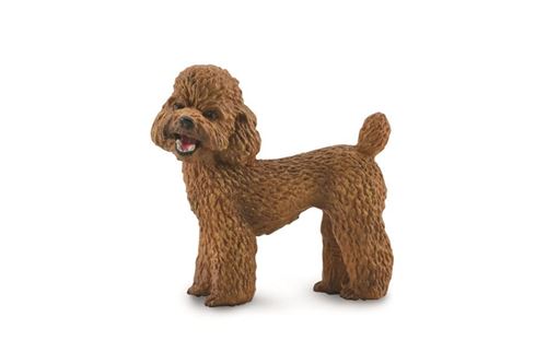 Collecta chien Caniche junior 4,2 cm brun caoutchouc