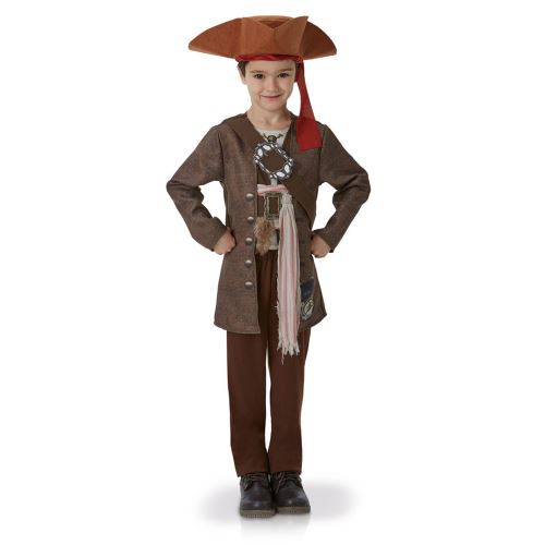 Déguisement pirates des caraïbes luxe : jack sparrow : 7/8 ans rubie's