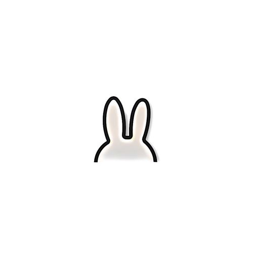 Lampe murale oreille de lapin - 38 x 40 cm - Noir