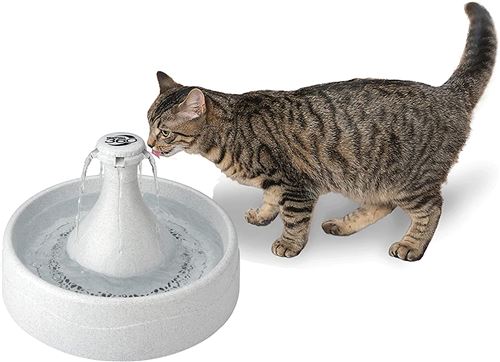 Meilleurs prix pour PetSafe - Fontaine à eau pour Animaux 360° Drinkwell en Plastique Sans BPA - Pour Chats et Chiens, Capacité 3.8L, 5 Jets d'eau Cascade