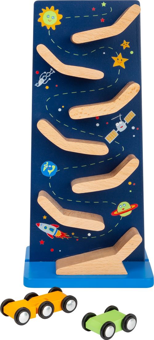 Small Foot tour Spaceen marbre bois junior 25 cm bleu/blanc