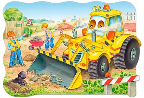 Puzzle 20 Pièces : Pièces maxi - Bulldozer en action, Castorland