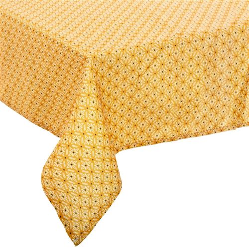 Atmosphera Créateur d'intérieur - Nappe Antitache à Motifs "Paty" 140x240cm Jaune
