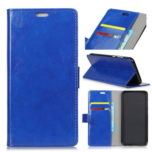 Etui en PU de couleur bleu pour votre Samsung Galaxy A6s
