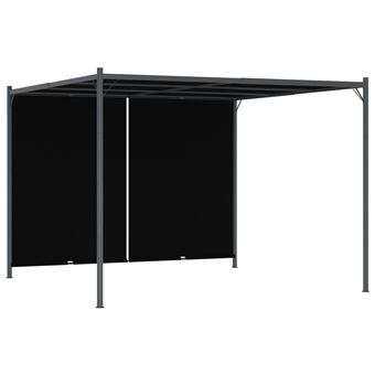Vidaxl Pergola De Jardin Avec Toit Retractable 3x3 M Anthracite