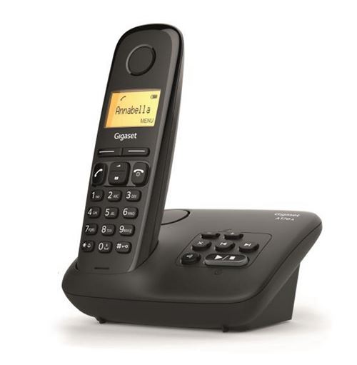 Gigaset AL170A Solo Téléphone fixe sans fil DECT/GAP Répondeur Noir