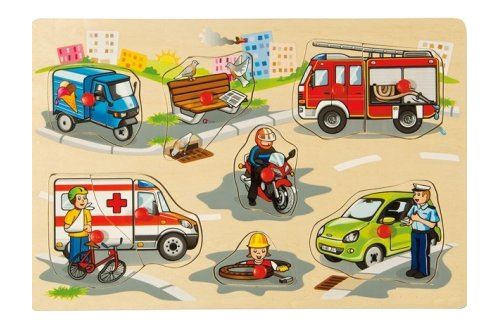 EICHHORN Puzzle en bois sur la route - 9 pieces a encastrer - 100003673a 