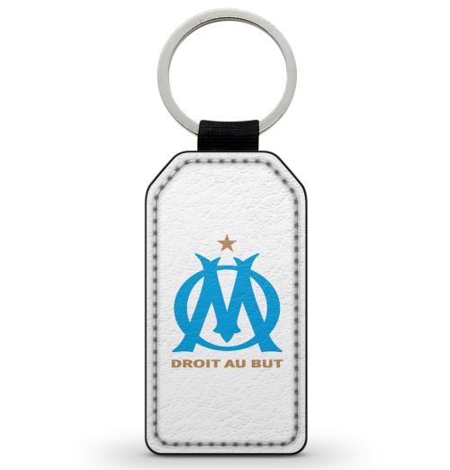 Porte-Clés Fifrelin Noir en Simili Cuir OM Olympique de Marseille Football