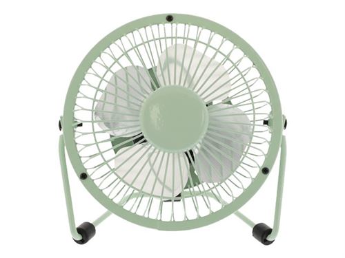 Ventilateur de table 10 cm 2.5 w metal vert hq fn04gr