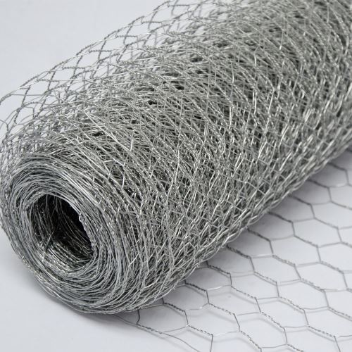 Grillage Métallique pour Cloture Maillage Hexagonal : 25x25mm Longueur 25m Hauteur 50cm Clôt