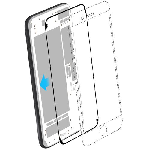 Adhésif de remplacement écran LCD iPhone 7 Sticker autocollant bleu