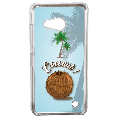 Coque Coconut Fond Bleu Pale Compatible Lumia 550 Transparent