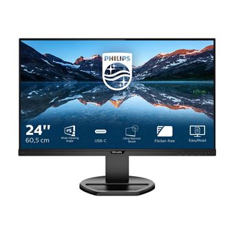 Philips B Line 243B9 - Écran LED - 24" (23.8" visualisable) - 1920 x 1080 Full HD (1080p) @ 75 Hz - IPS - 250 cd/m² - 1000:1 - 4 ms - HDMI, VGA, DisplayPort, USB-C - haut-parleurs - texture noire