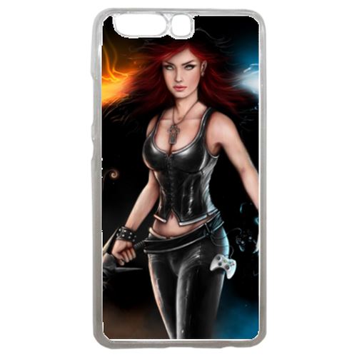 Coque Girl With Sword Compatible P10 Transparent