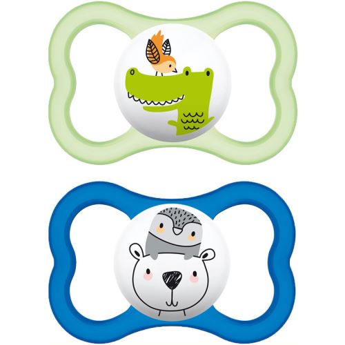 Lot de 2 sucettes papillon bleu 6M+