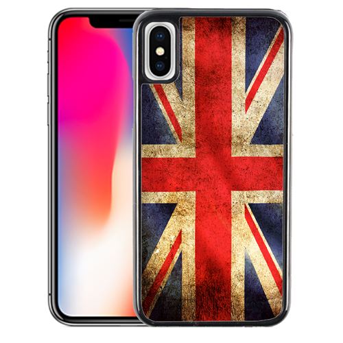 Coque pour iPhone XS drapeau uk vintage