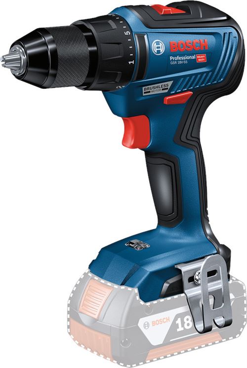 Générique Perceuse Visseuse 18V Gsr 18V-55 (Sans Batterie Ni Chargeur) + Boîte Carton - Bosch - 06019H5202 - Image 1