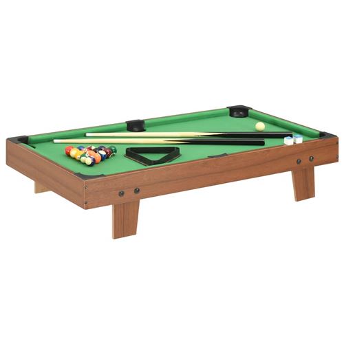 Vidaxl Mini Table De Billard 3 Pieds 92x52x19 Cm Marron Et Vert