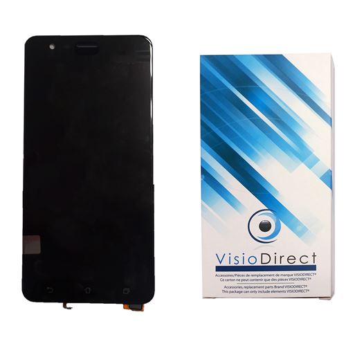 Visiodirect® Ecran complet pour Asus Zenfone 3 Zoom ZE553KL Z01HDA 5.5 noir téléphone portable vitre tactile + LCD