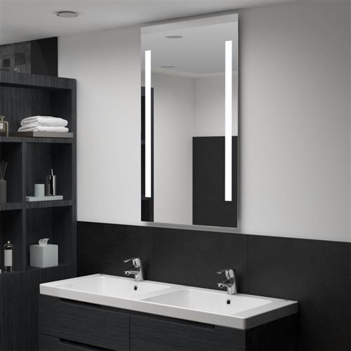 Miroir mural à LED pour salle de bains 60 x 100 cm (144704)