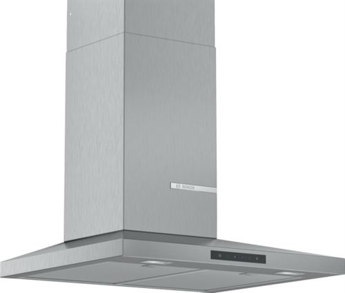 Bosch Serie 4 DWQ66DM50 Monté au mur Acier inoxydable 610m³/h A hotte - Hottes (610 m³/h, Conduit / Recirculation, A, A, C, 62 dB)