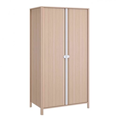 Armoire bébé 2 portes en bois imitation chêne clair - AR5050