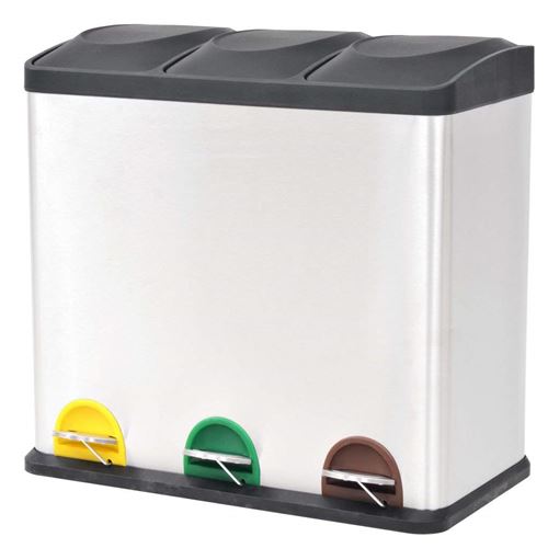 Poubelle &agrave; ordures Acier inoxydable 54 l Vidaxl n/a