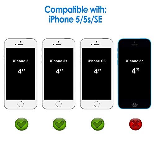 JETech Coque pour iPhone SE, iPhone 5s et iPhone 5, Shock-Absorption et Anti-Rayures, Or