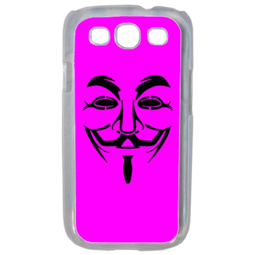 Coque Anonymous Rose Compatible Samsung S3 Transparent