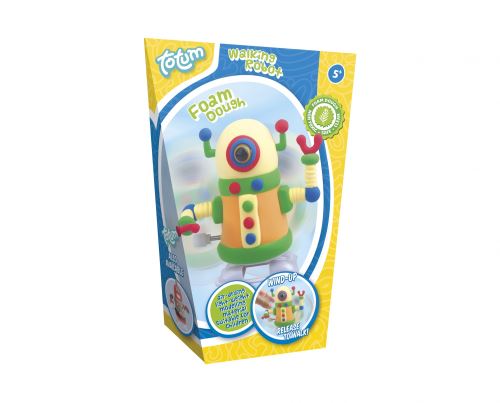 Totum Kit d'artisanat fait votre propre robot à partir d'argile verte/orange