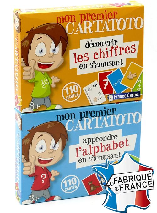 France Cartes – 410059 et 410055 – Pack 2 Jeux de cartes – mon Premier Cartatoto : Chiffre et Alphabet