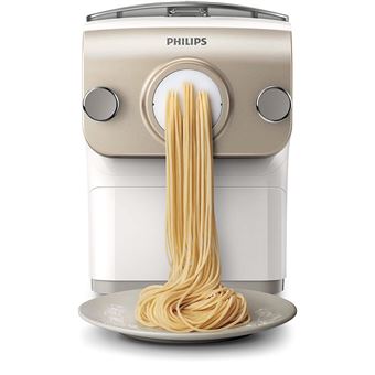 Philips hr2381/05 Pasta Maker (entièrement automatique Machine à pâtes, fonction Berceau, 6 formes de bol), blanc/champagne