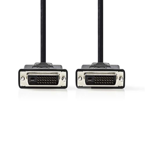 Nedis - Câble DVI - DVI-D (M) pour DVI-D (M) - 10 m - rond, vis moletées - noir