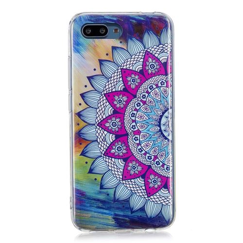 Coque en TPU lumineux fleur mandala pour votre Huawei Honor 10