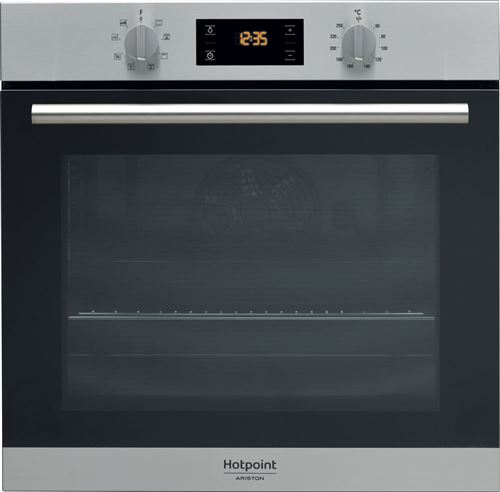 Hotpoint Ariston FA2 544 C IX HA - Four - intégrable - niche - largeur : 56 cm - profondeur : 56 cm - hauteur : 60 cm - avec système auto-nettoyant - classe A - acier inoxydable