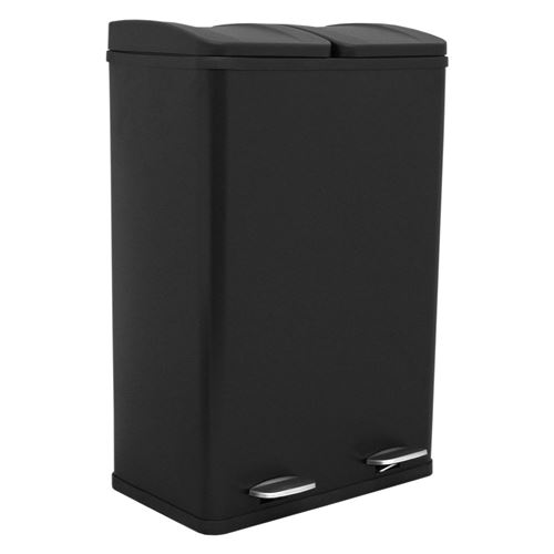 Monstershop 60L Dual Pedal Bin In Black