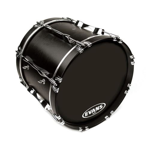Evans BD26MX2B - Peau de grosse caisse de fanfare noire MX2, 26 pouces