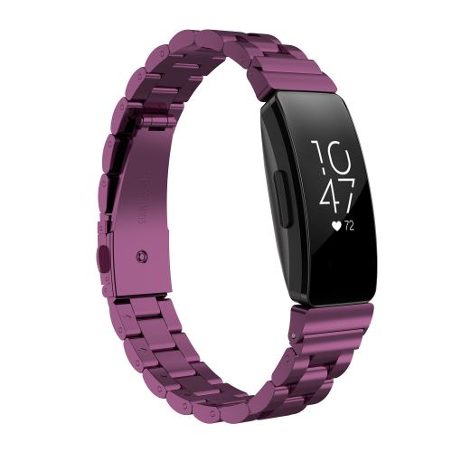 Bracelet en Acier WISETONY inoxydable pour Fitbit inspire HR - Violet