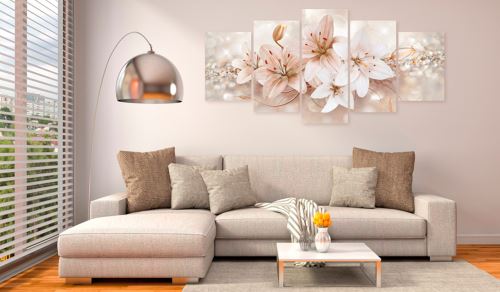 100x50 Tableau Lys Fleurs sublime Jewel of Innocence