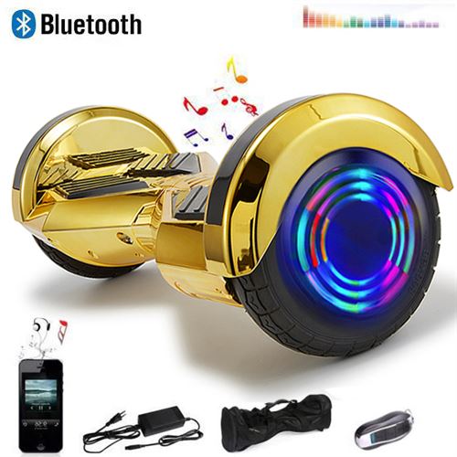 Overboard Hoverboard 8-Enceinte Bluetooth-Roues Moteur 700W-Gyropode Scooter Electrique pas cher-or chromé
