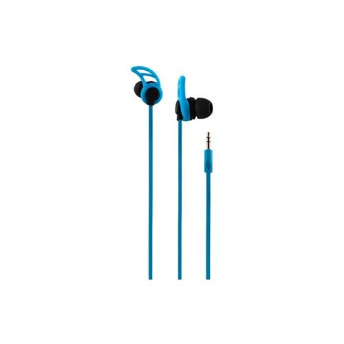 CoolBox AirSport II - In-ear hoofdtelefoons - inwendig - met bekabeling - 3,5 mm-stekker - blauw