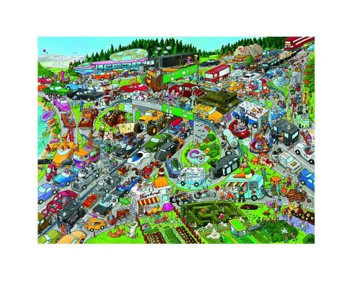 Puzzle 1500 Pièces : Christoph Schöne : Traffic Jam, Heye