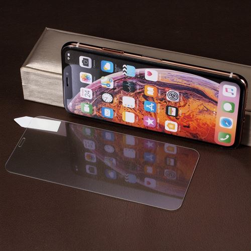 Protecteur écran en verre trempé miroir 0.26mm 2.5D haut bleu pour votre Apple iPhone XS/X 5.8 pouces
