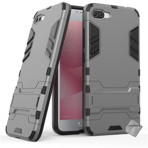 Housse etui coque rigide anti choc pour Asus Zenfone 4 Max Plus ZC554KL avec verre trempe - GRIS