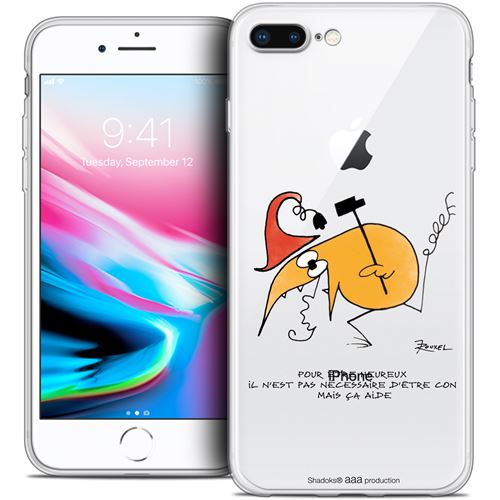 Coque Gel Apple iPhone 8 Plus (5.5 ) Extra Fine Les Shadoks® - Pour Être Heureux