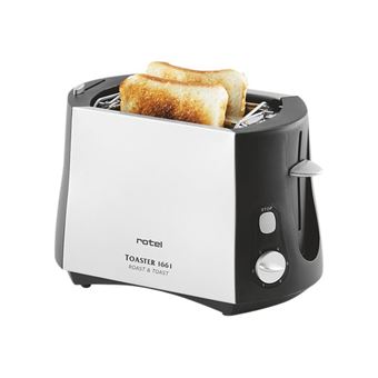 Rotel Toaster 1661 «Roast & Toast» - Grille-pain - 2 tranche - 2 Emplacements - noir/chrome