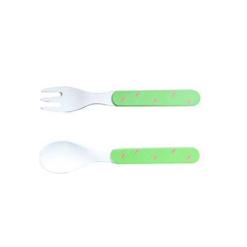 PLASTOREX Set 2 couverts bambou - Pomme